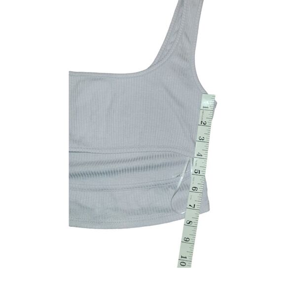 NWT Papermoon Light Purple Lavender Ribbed Cut Out Cropped Tank M - Picture 5 of 7
